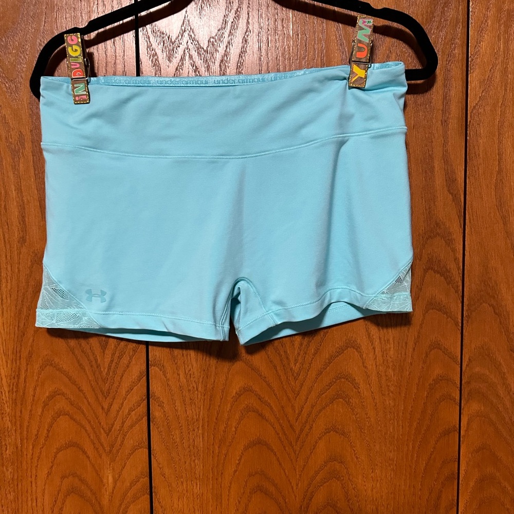 Under Armour Light Blue spandex Shorts